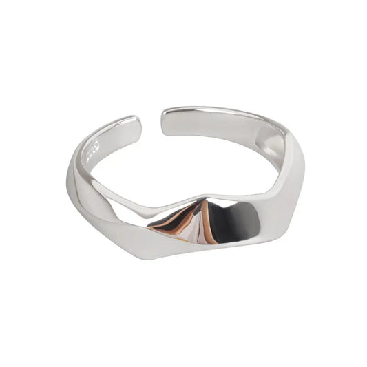 Silver Color - Smooth Adjustable Rings