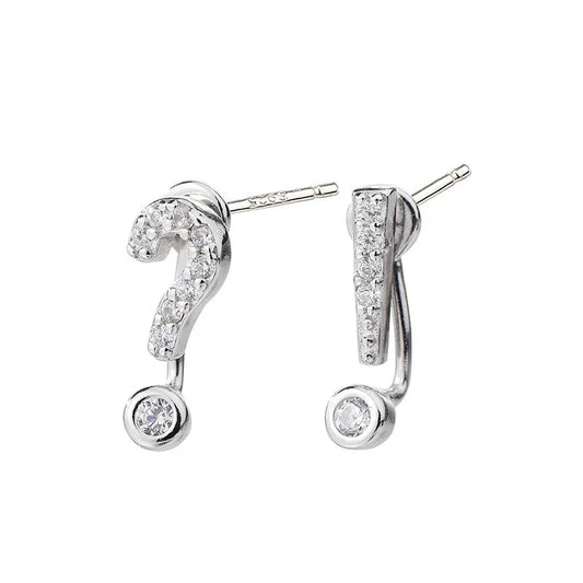 Silver Zircon Studs Earrings