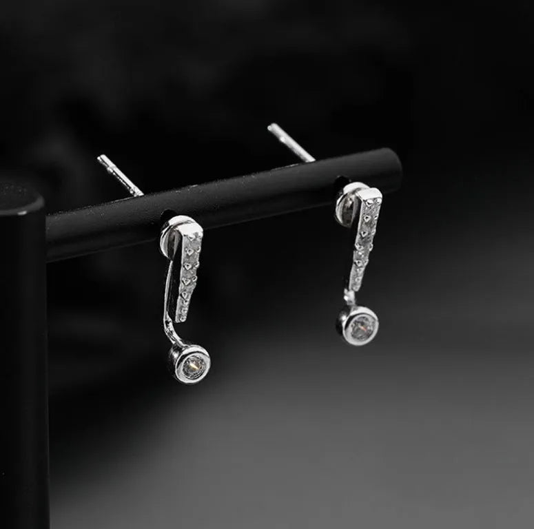 Silver Zircon Studs Earrings