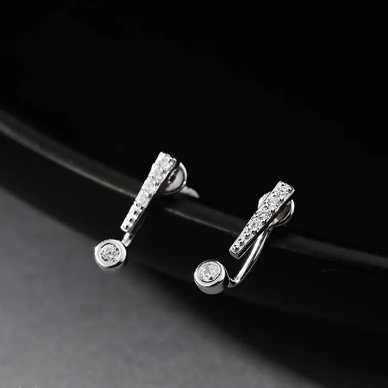 Silver Zircon Studs Earrings