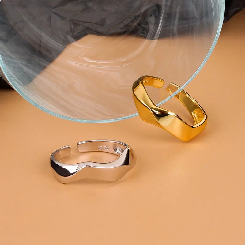 Silver Color - Smooth Adjustable Rings