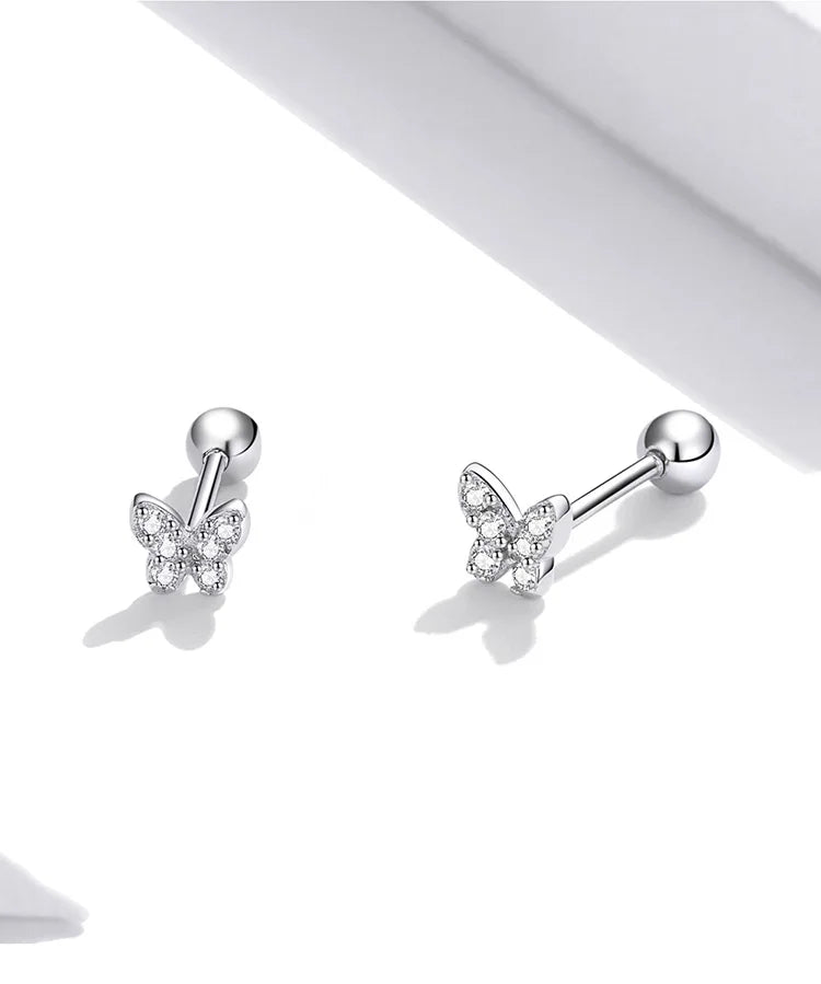 Sterling Silver Brilliant Star Earrings